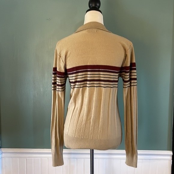 Rare Vintage Early 70s GAP V Neck Collar Striped Sweater ☘️ 30% off Bundles… - Picture 4 of 8